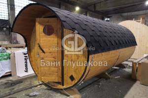 выставочный образец бани бочки