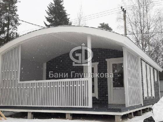 Большая каркасная баня «Бурже» Hauberk