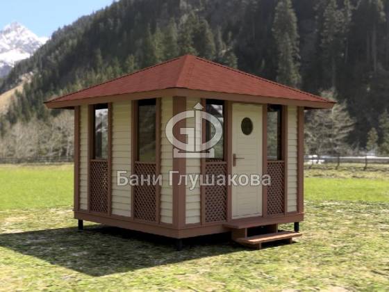 Беседка 3х3 застекляемая