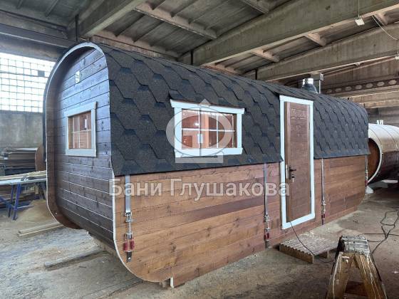 Перевозная баня «Карета» с одним окном