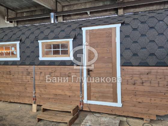 Баня «Карета» 2,4х6 со входом в комнату отдыха №82500285