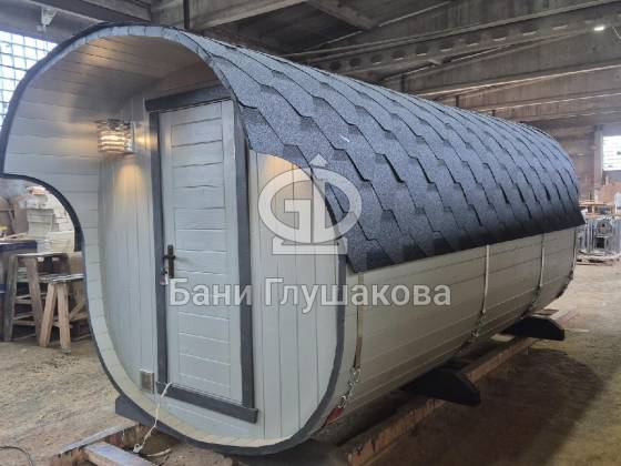 Квадратная баня бочка 4м из термодоски №82500288