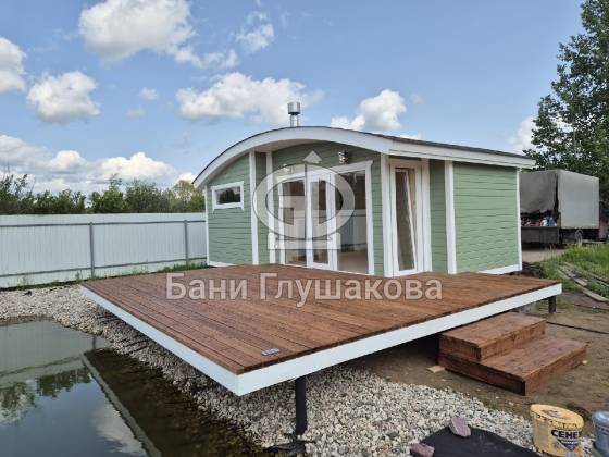 Баня «Бурже Суоми» с панорамным окном