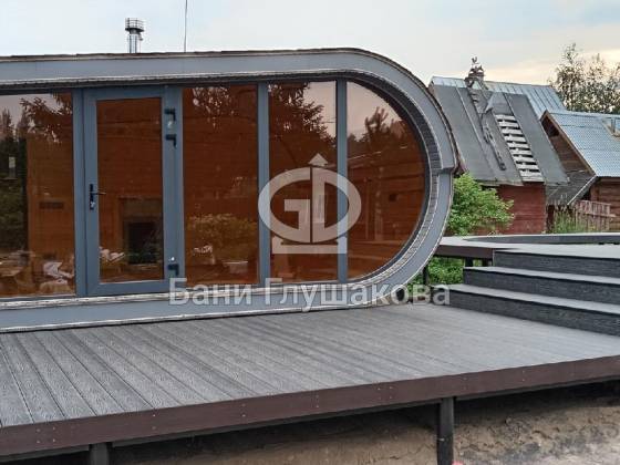 Терраса-подиум к бане «Танк»