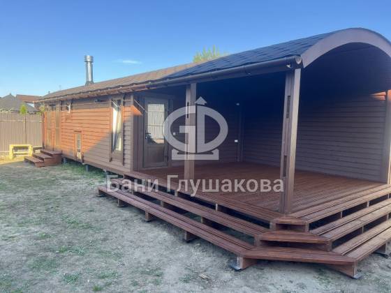 Баня «Бурже» с террасой 4х12