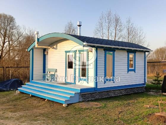 Баня «Бурже» 5,3x5,5 с дровяником