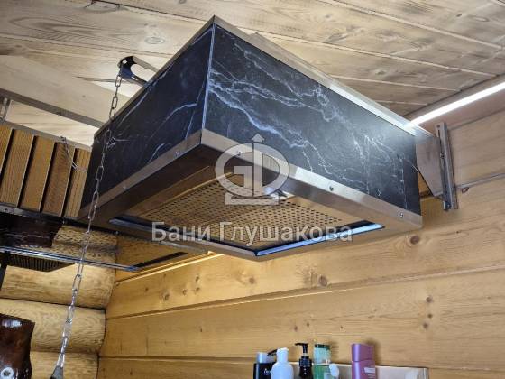 Обливное устройство «Лавина» 20л с отделкой керамогранитом