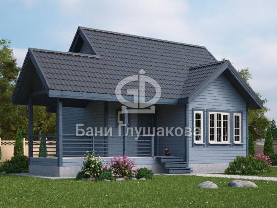 Каркасный дом 7х7 СКАНДИ 1