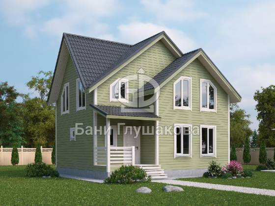 Каркасный коттедж 8,5х7,5 с тремя комнатами СКАНДИ 3
